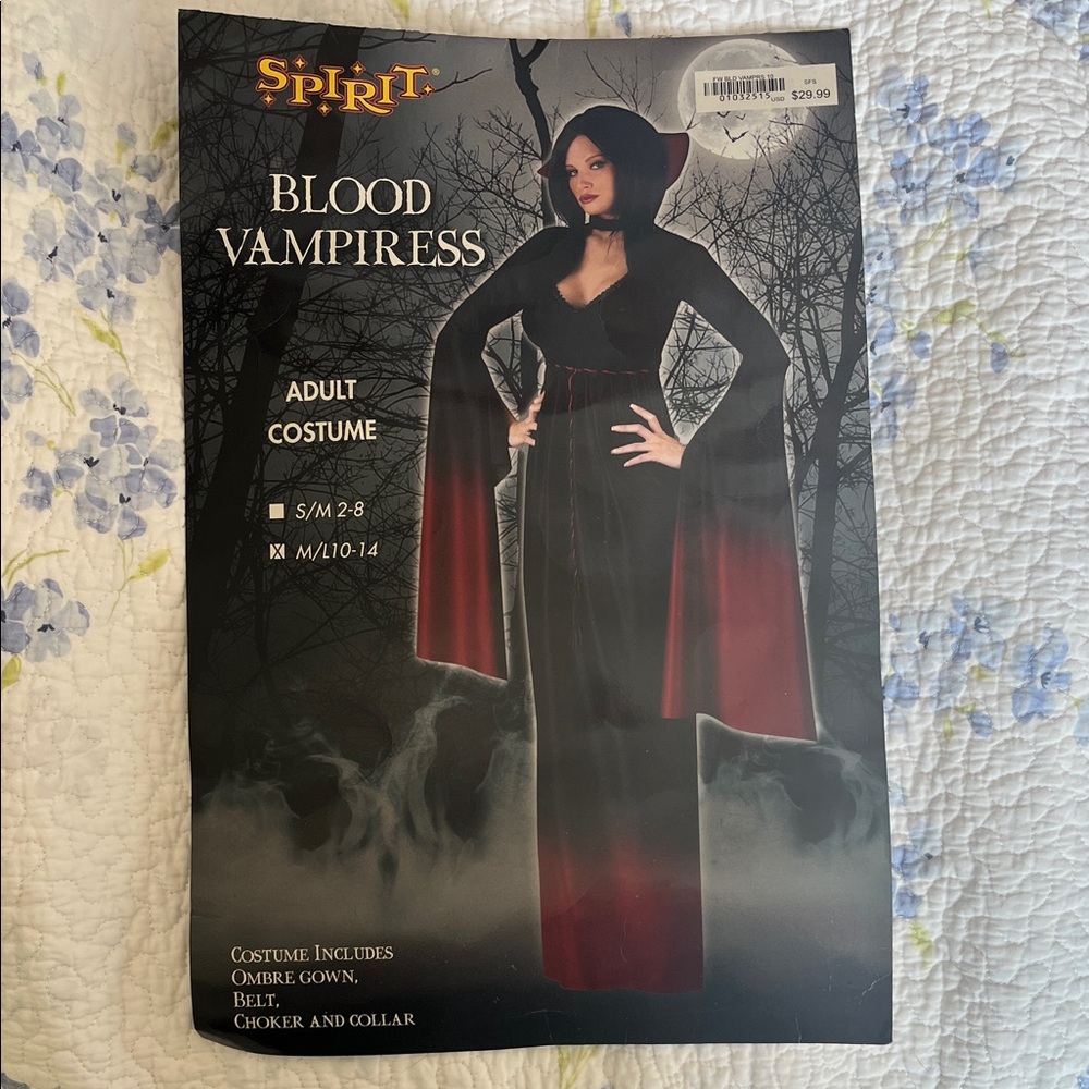 Spirit Blood Vampiress Costume Sz M/L